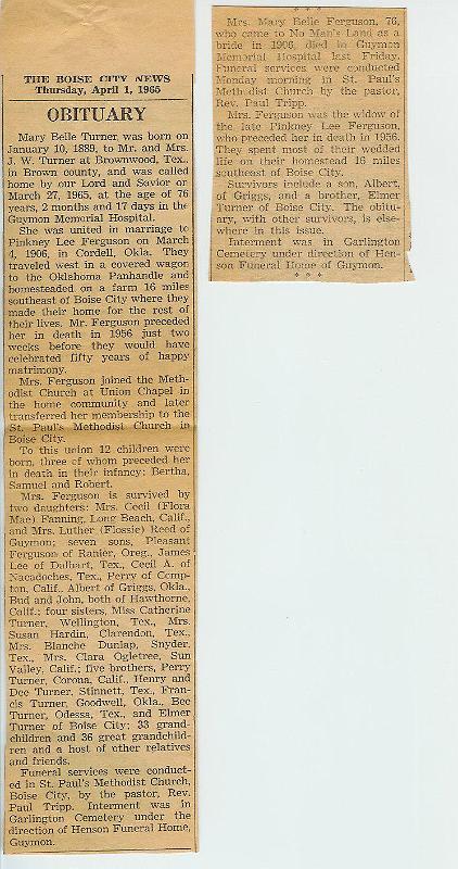 Mary Belle Turner Ferguson 